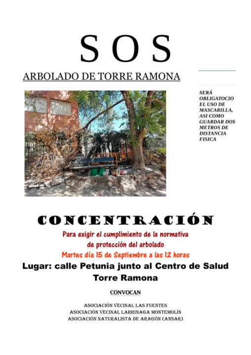 Concentración en Defensa del Arbolado del Parque Torre Ramona